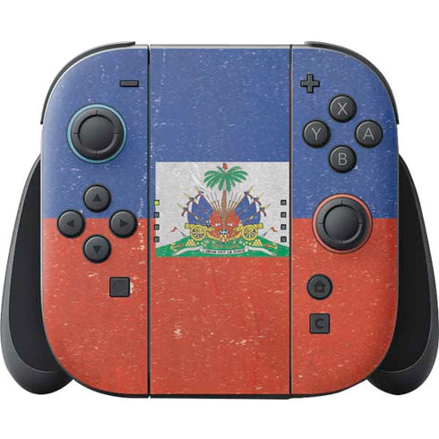 Haitian Flag Distressed Nintendo Skins