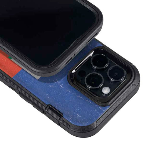 Haitian Flag Distressed Otterbox Defender iPhone Skin