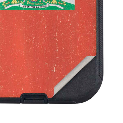 Haitian Flag Distressed Otterbox Defender iPhone Skin