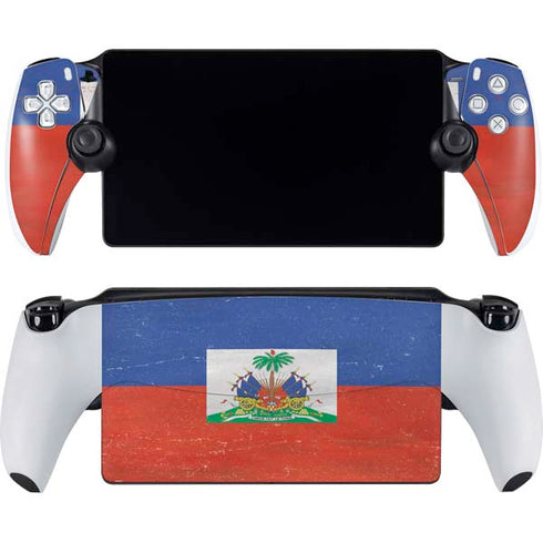 Haitian Flag Distressed PlayStation PS5 Skins