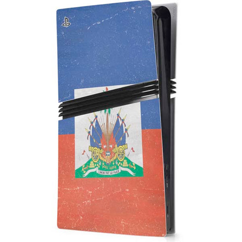 Haitian Flag Distressed PlayStation PS5 Skins