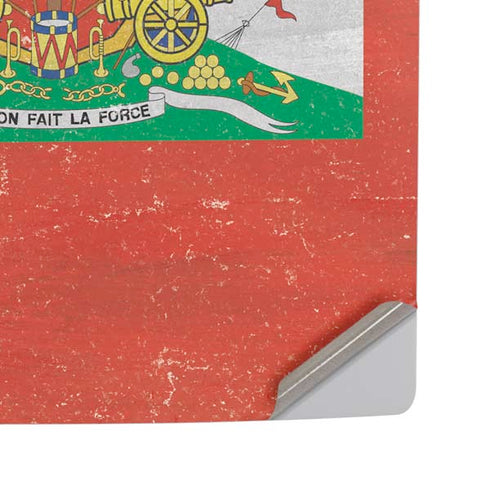 Haitian Flag Distressed PS5 Pro Disk Console Skin