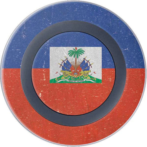 Haitian Flag Distressed Wireless Charger Skin