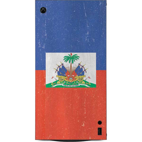 Haitian Flag Distressed XBox Series X Digital Edition Console Skin