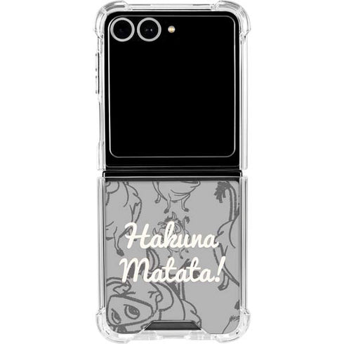 Disney The Lion King Hakuna Matata Galaxy Z Flip7 Clear Case