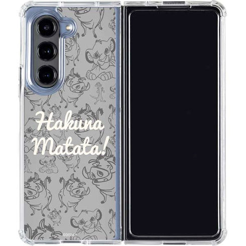 Disney The Lion King Hakuna Matata Galaxy Z Fold5 5G Clear Case