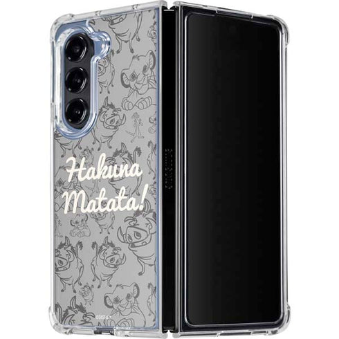 Disney The Lion King Hakuna Matata Galaxy Z Fold5 5G Clear Case
