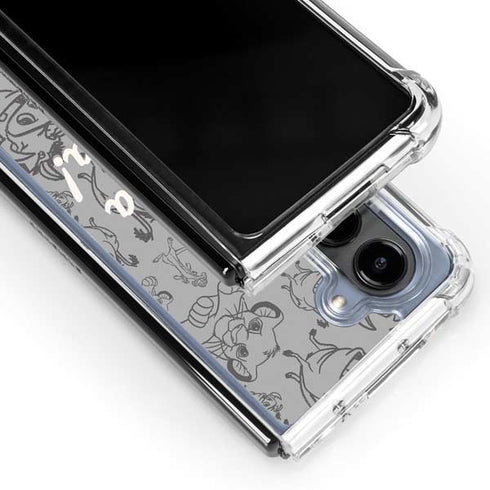 Disney The Lion King Hakuna Matata Galaxy Z Fold5 5G Clear Case