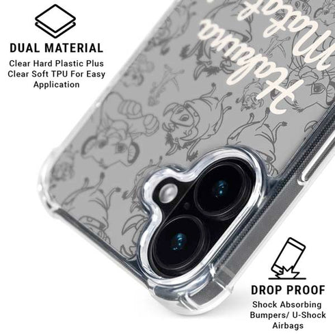 Disney The Lion King Hakuna Matata iPhone 16 Plus Clear Case