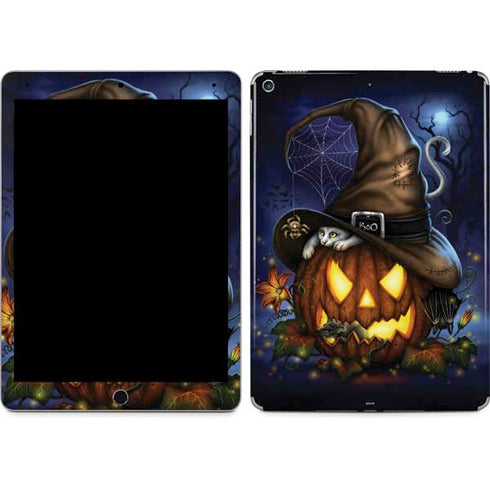 Halloween Cat and Jack O Lantern Pumpkin by Sarah Richter iPad Skins