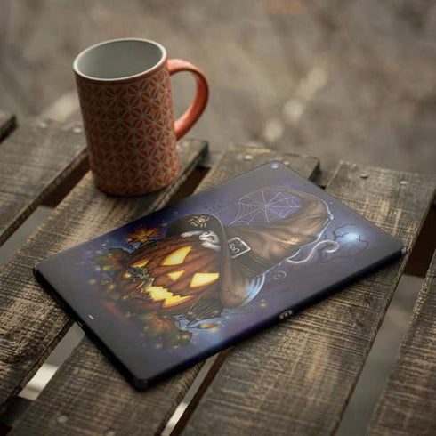 Halloween Cat and Jack O Lantern Pumpkin by Sarah Richter iPad Skins
