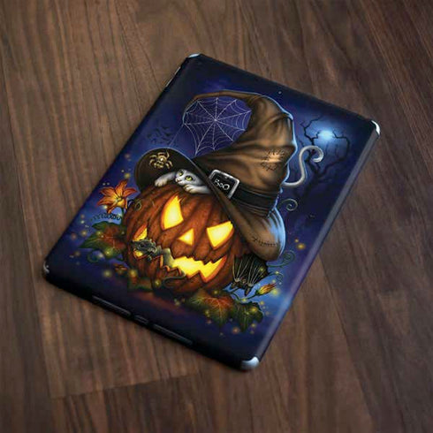 Halloween Cat and Jack O Lantern Pumpkin by Sarah Richter Apple iPad Skin