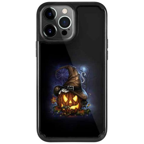 Halloween Cat and Jack O Lantern Pumpkin by Sarah Richter iPhone Cases
