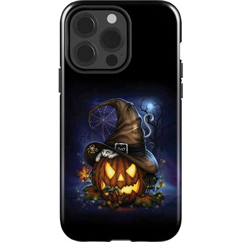 Halloween Cat and Jack O Lantern Pumpkin by Sarah Richter iPhone 15 Pro Impact Case