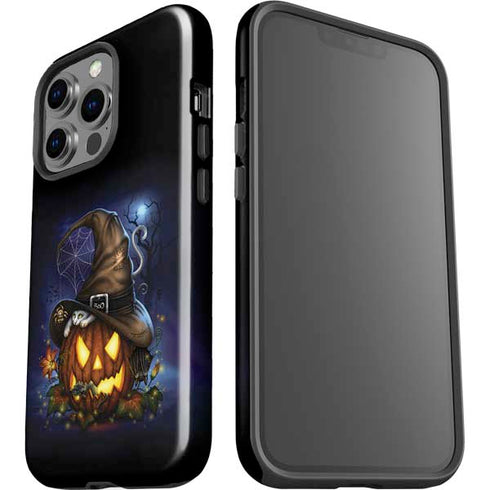 Halloween Cat and Jack O Lantern Pumpkin by Sarah Richter iPhone 15 Pro Impact Case