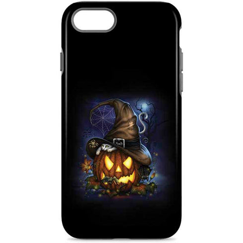 Halloween Cat and Jack O Lantern Pumpkin by Sarah Richter iPhone Cases
