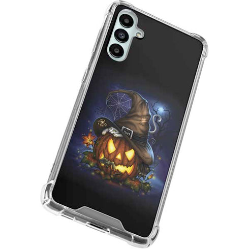 Halloween Cat and Jack O Lantern Pumpkin by Sarah Richter Gabb Phone 4 Clear Case