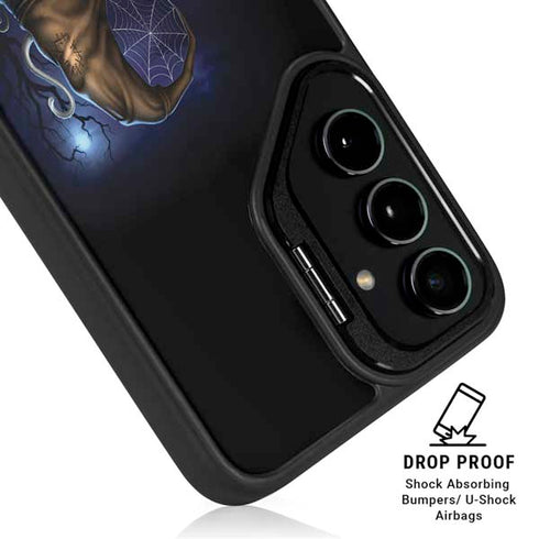 Halloween Cat and Jack O Lantern Pumpkin by Sarah Richter Galaxy S25 Plus Kickstand Case