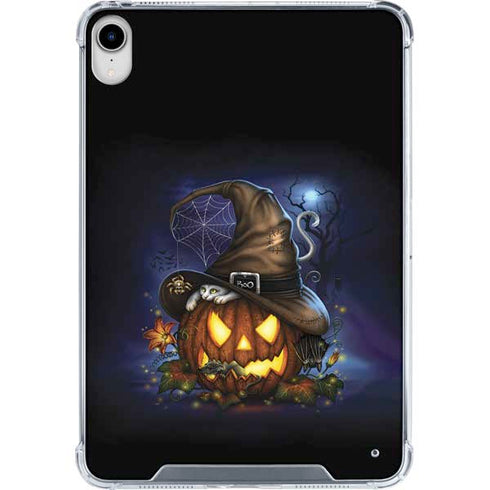 Halloween Cat and Jack O Lantern Pumpkin by Sarah Richter iPad 11th Gen (2025) Clear Case