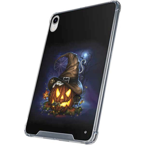 Halloween Cat and Jack O Lantern Pumpkin by Sarah Richter iPad 11th Gen (2025) Clear Case