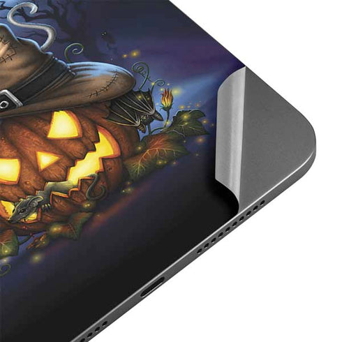 Halloween Cat and Jack O Lantern Pumpkin by Sarah Richter Apple iPad Mini Skin