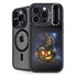 Halloween Cat and Jack O Lantern Pumpkin by Sarah Richter iPhone 14 Pro Kickstand Case