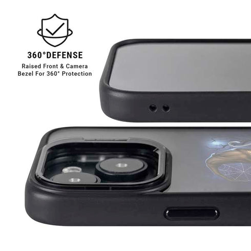 Halloween Cat and Jack O Lantern Pumpkin by Sarah Richter iPhone 15 Kickstand Case