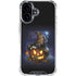 Halloween Cat and Jack O Lantern Pumpkin by Sarah Richter iPhone 16 Clear Case