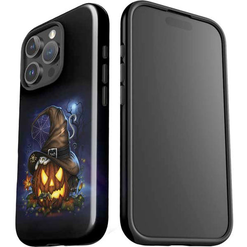 Halloween Cat and Jack O Lantern Pumpkin by Sarah Richter iPhone 16 Pro Impact Case