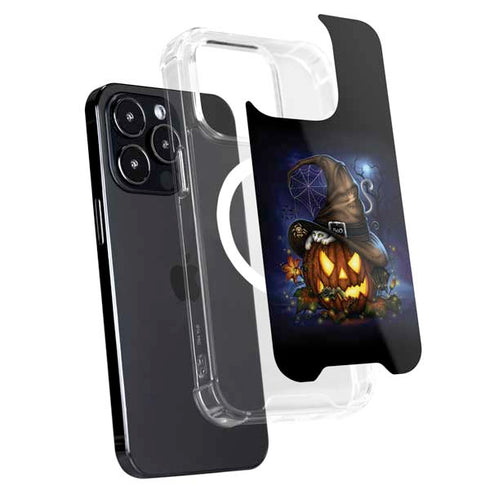 Halloween Cat and Jack O Lantern Pumpkin by Sarah Richter iPhone 16 Pro MagSafe Case