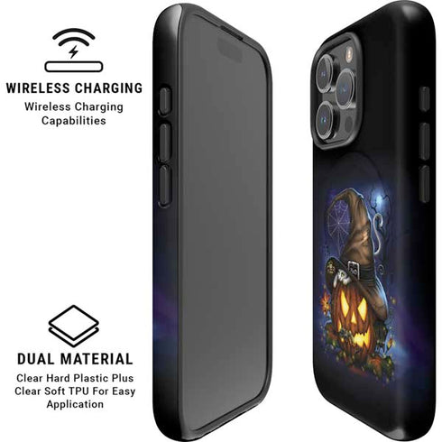 Halloween Cat and Jack O Lantern Pumpkin by Sarah Richter iPhone 16 Pro Magsafe Impact Case