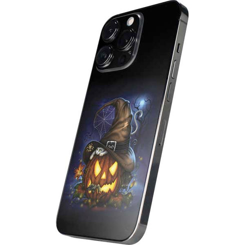 Halloween Cat and Jack O Lantern Pumpkin by Sarah Richter iPhone 16 Pro Skin
