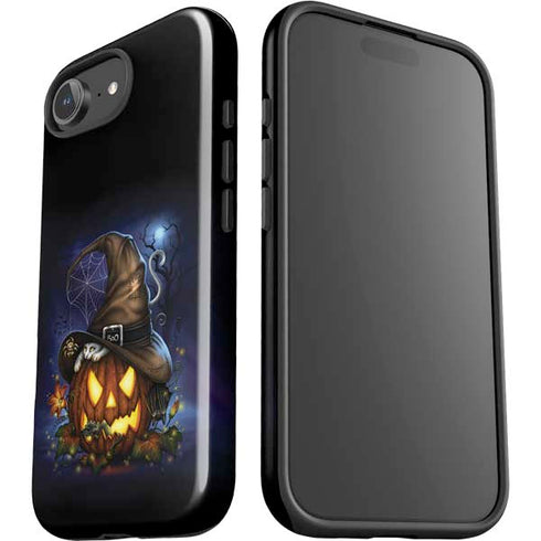 Halloween Cat and Jack O Lantern Pumpkin by Sarah Richter iPhone 16e Impact Case