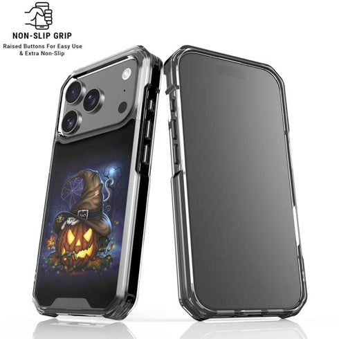 Halloween Cat and Jack O Lantern Pumpkin by Sarah Richter iPhone 18 Pro Clear Case