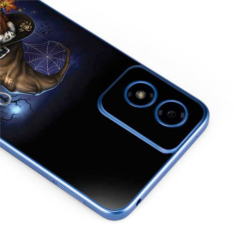 Halloween Cat and Jack O Lantern Pumpkin by Sarah Richter Moto G Play 4G (2024) Skin