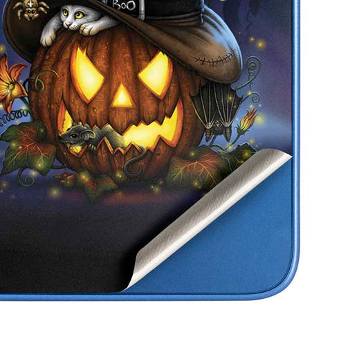 Halloween Cat and Jack O Lantern Pumpkin by Sarah Richter Moto G Play 4G (2024) Skin