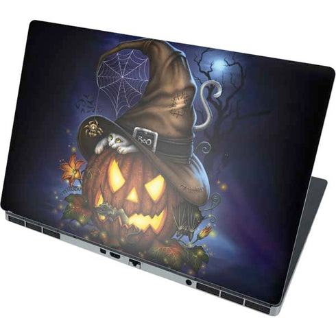 Halloween Cat and Jack O Lantern Pumpkin by Sarah Richter Dell Precision Skin