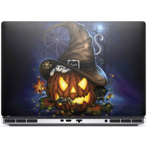Halloween Cat and Jack O Lantern Pumpkin by Sarah Richter Dell Precision Skin