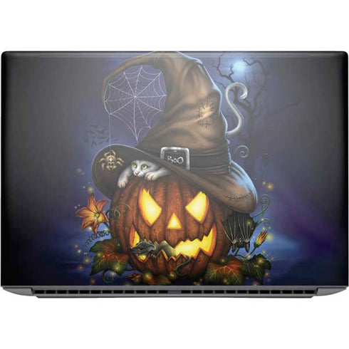 Halloween Cat and Jack O Lantern Pumpkin by Sarah Richter HP ZBook Fury 16 G10 Skin