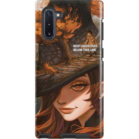 Halloween Pumpkin Witch with Fox by Ivy Dolamore Galaxy Cases