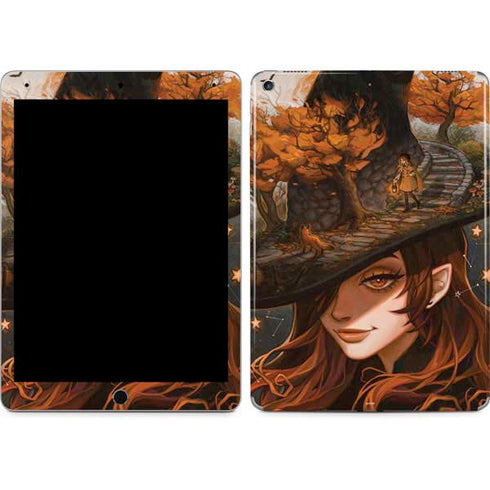 Halloween Pumpkin Witch with Fox by Ivy Dolamore iPad Skins