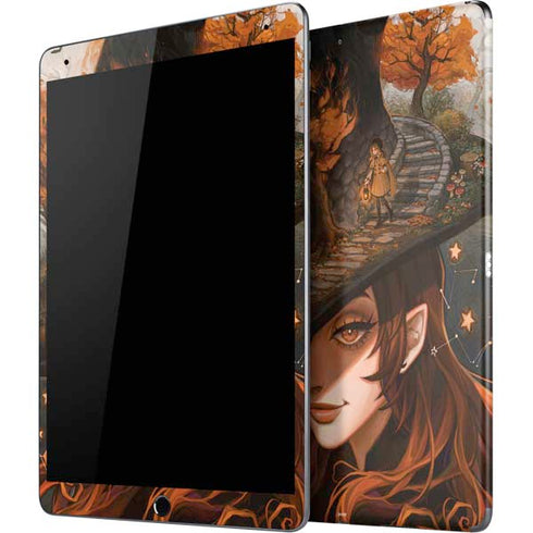 Halloween Pumpkin Witch with Fox by Ivy Dolamore iPad Skins