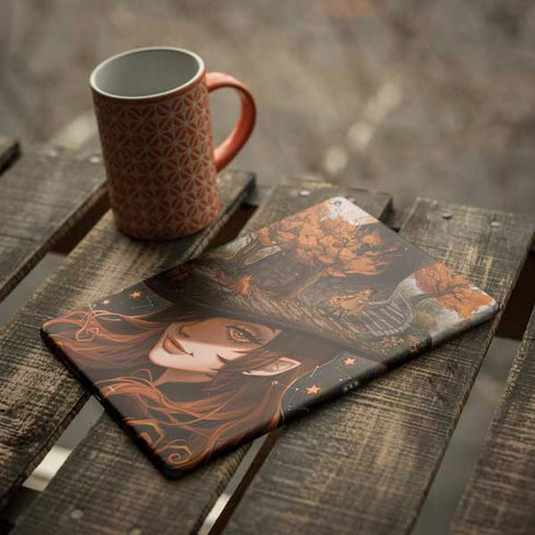 Halloween Pumpkin Witch with Fox by Ivy Dolamore iPad Skins