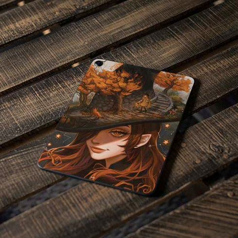 Halloween Pumpkin Witch with Fox by Ivy Dolamore Apple iPad Pro Skin