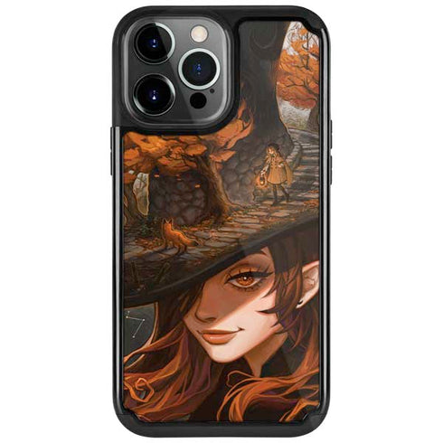 Halloween Pumpkin Witch with Fox by Ivy Dolamore iPhone Cases