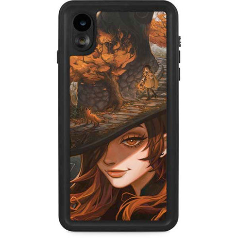 Halloween Pumpkin Witch with Fox by Ivy Dolamore iPhone Cases