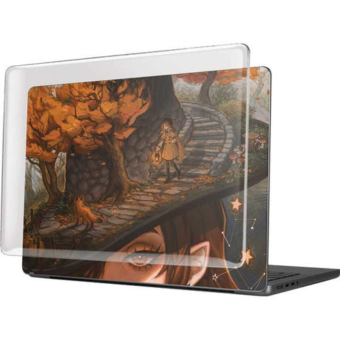 Halloween Pumpkin Witch with Fox by Ivy Dolamore MacBook Pro 14in (2021-24) Case plus Skin