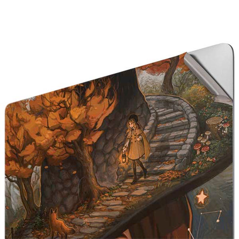 Halloween Pumpkin Witch with Fox by Ivy Dolamore Apple MacBook Pro 16-inch Skin