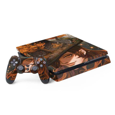Halloween Pumpkin Witch with Fox by Ivy Dolamore PlayStation PS4 Skins