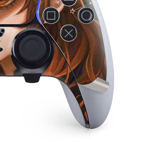 Halloween Pumpkin Witch with Fox by Ivy Dolamore PS5 DualSense Edge Pro Controller Skin